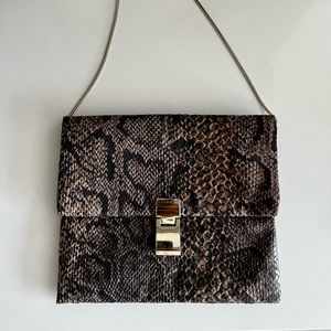 Banana Republic snakeskin envelope bag with chain